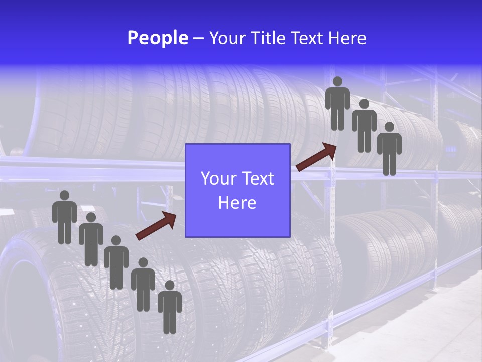 A Bunch Of Tires That Are On A Rack PowerPoint Template