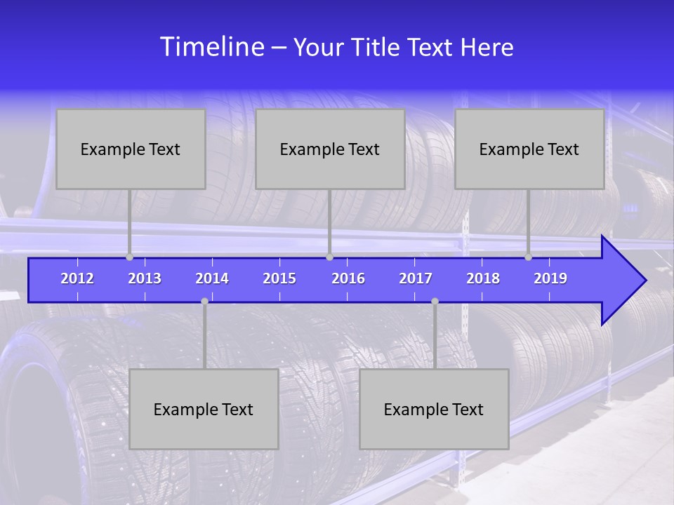 A Bunch Of Tires That Are On A Rack PowerPoint Template