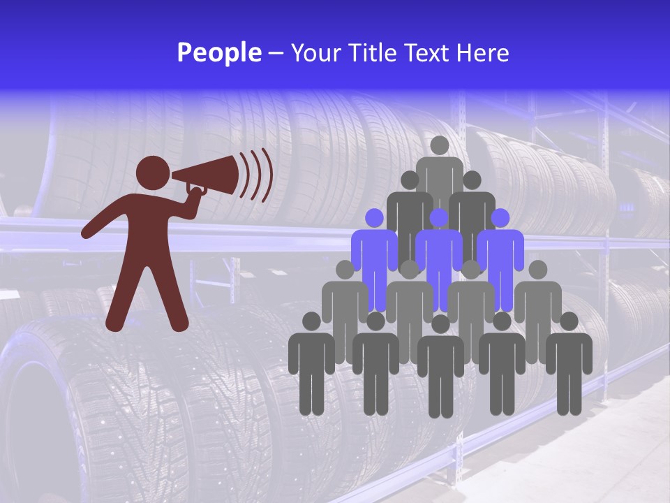 A Bunch Of Tires That Are On A Rack PowerPoint Template