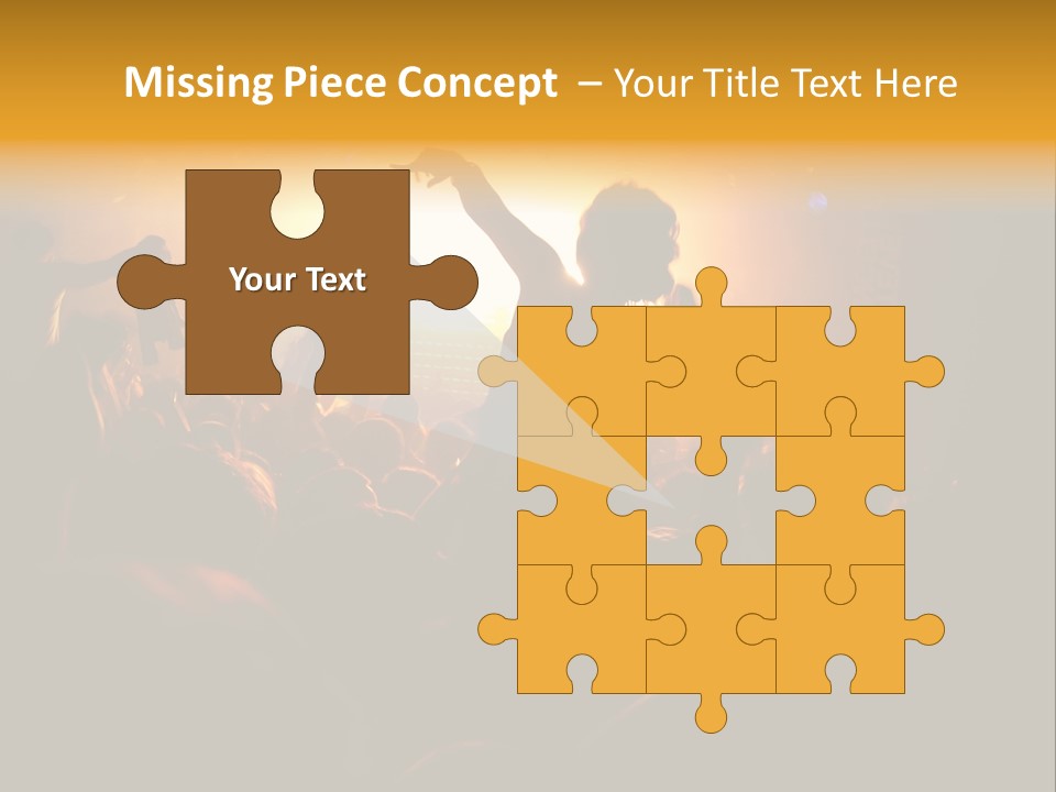 A Crowd Of People At A Concert With Their Arms In The Air PowerPoint Template