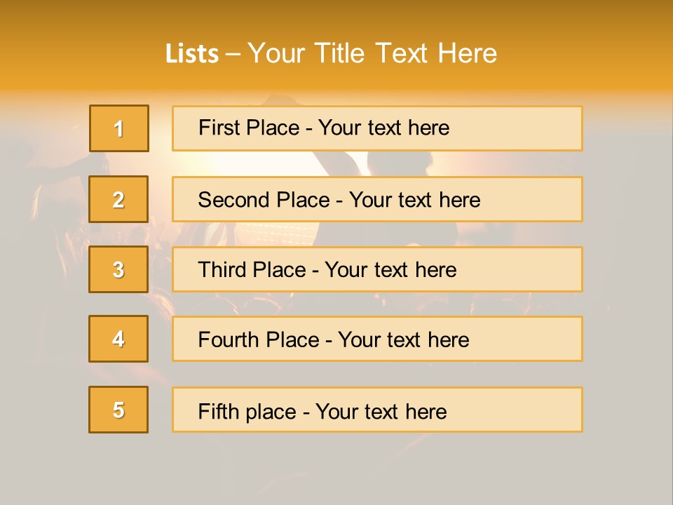A Crowd Of People At A Concert With Their Arms In The Air PowerPoint Template