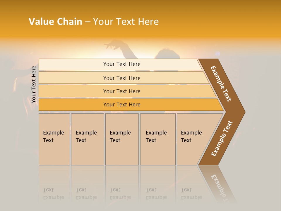 A Crowd Of People At A Concert With Their Arms In The Air PowerPoint Template