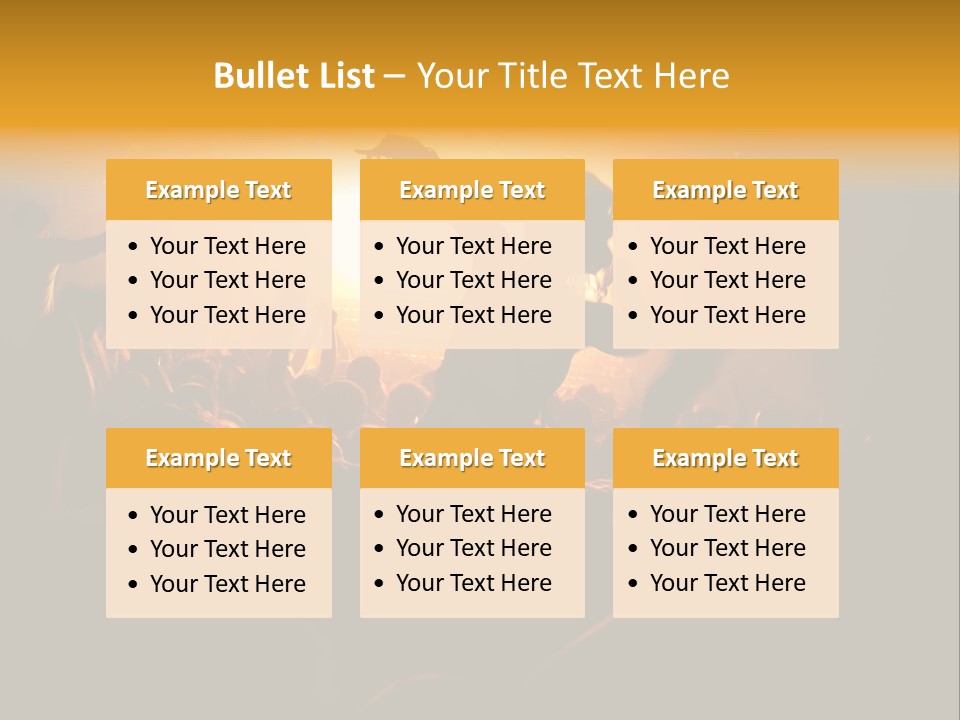 A Crowd Of People At A Concert With Their Arms In The Air PowerPoint Template