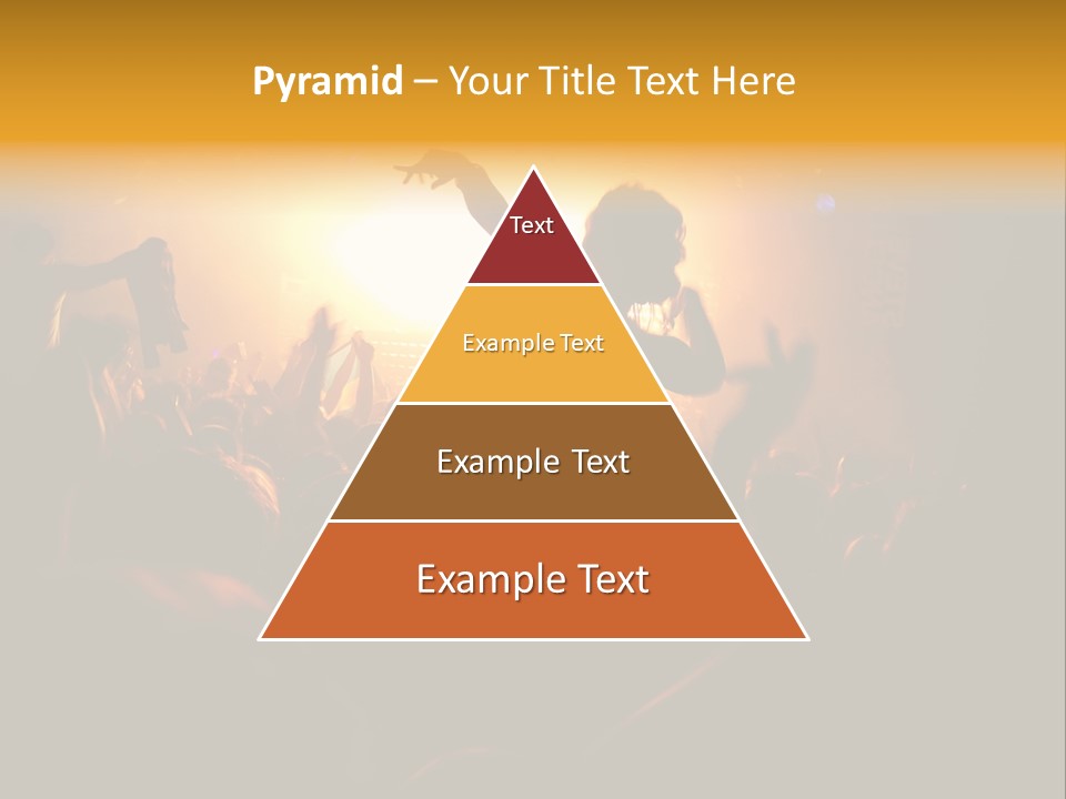 A Crowd Of People At A Concert With Their Arms In The Air PowerPoint Template