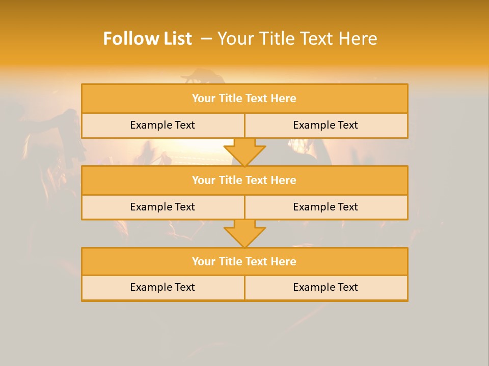 A Crowd Of People At A Concert With Their Arms In The Air PowerPoint Template