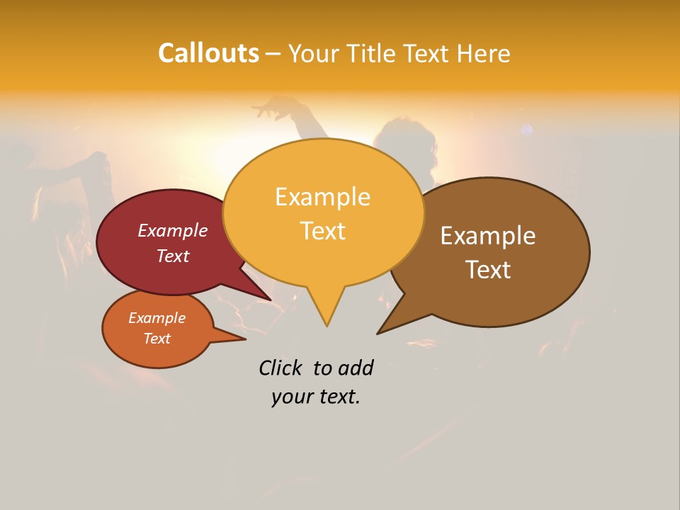 A Crowd Of People At A Concert With Their Arms In The Air PowerPoint Template