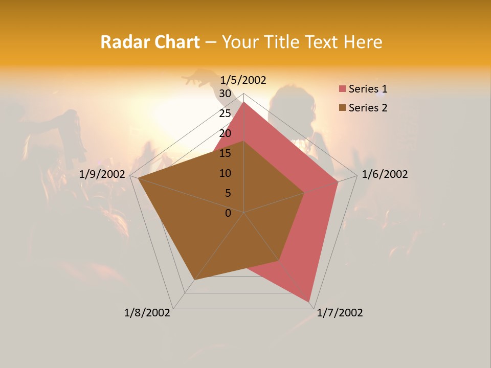 A Crowd Of People At A Concert With Their Arms In The Air PowerPoint Template