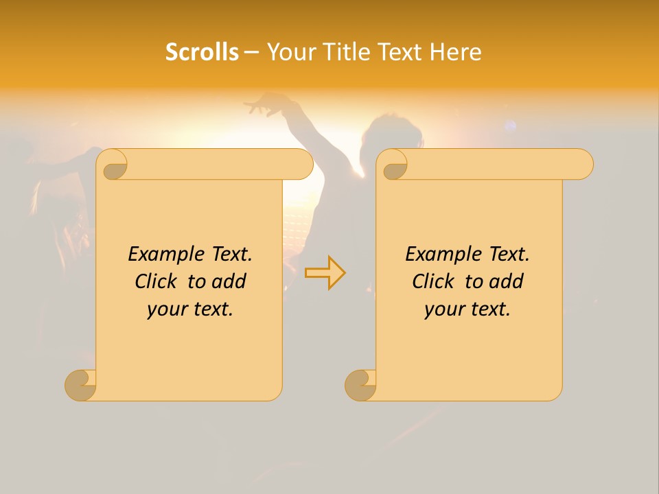 A Crowd Of People At A Concert With Their Arms In The Air PowerPoint Template