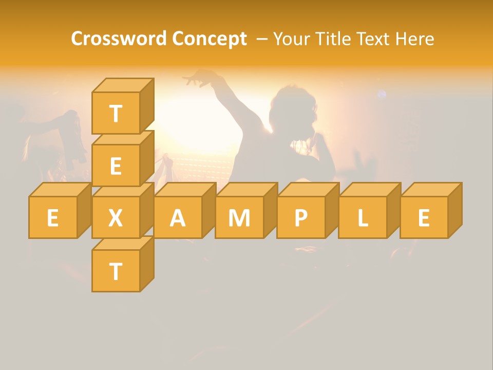 A Crowd Of People At A Concert With Their Arms In The Air PowerPoint Template