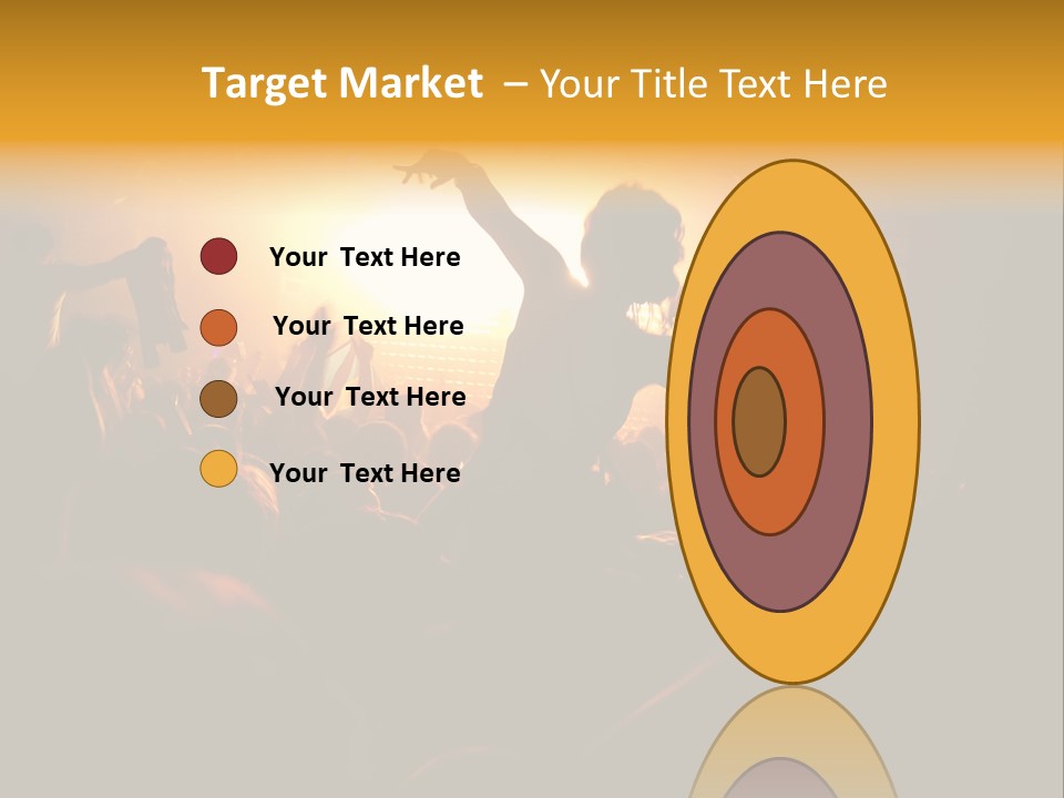 A Crowd Of People At A Concert With Their Arms In The Air PowerPoint Template