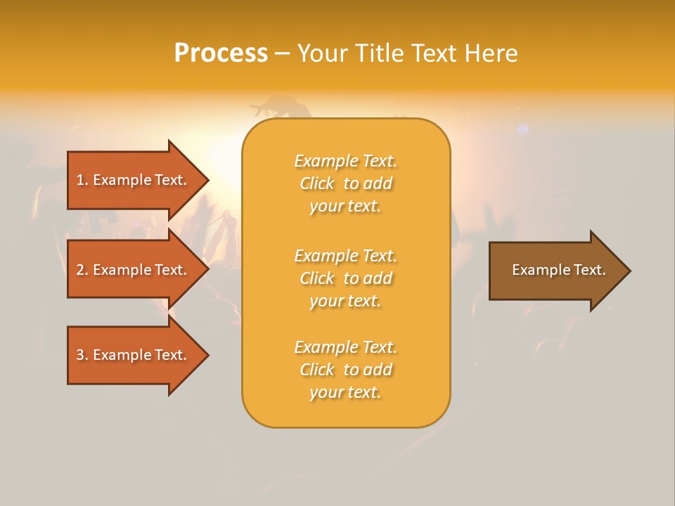 A Crowd Of People At A Concert With Their Arms In The Air PowerPoint Template