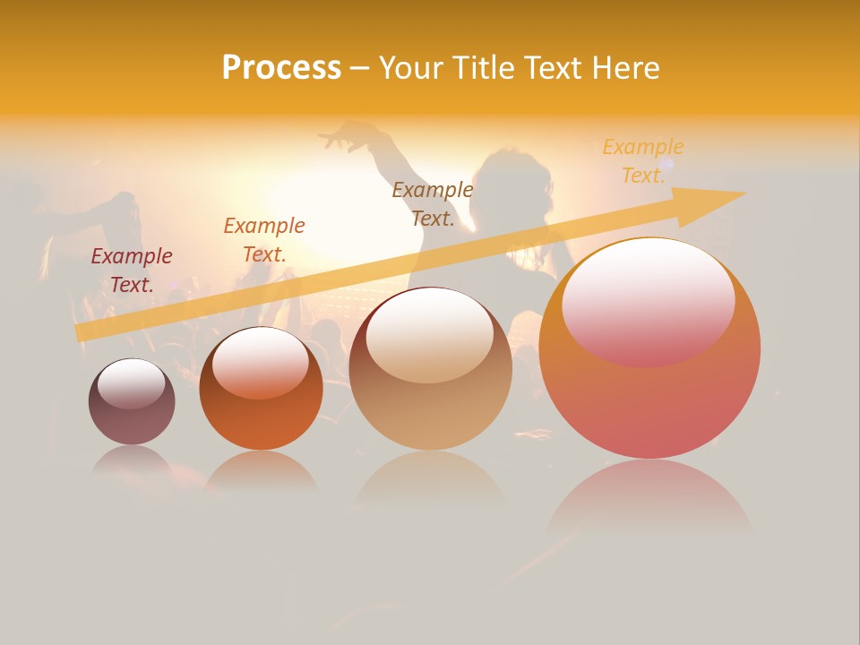 A Crowd Of People At A Concert With Their Arms In The Air PowerPoint Template