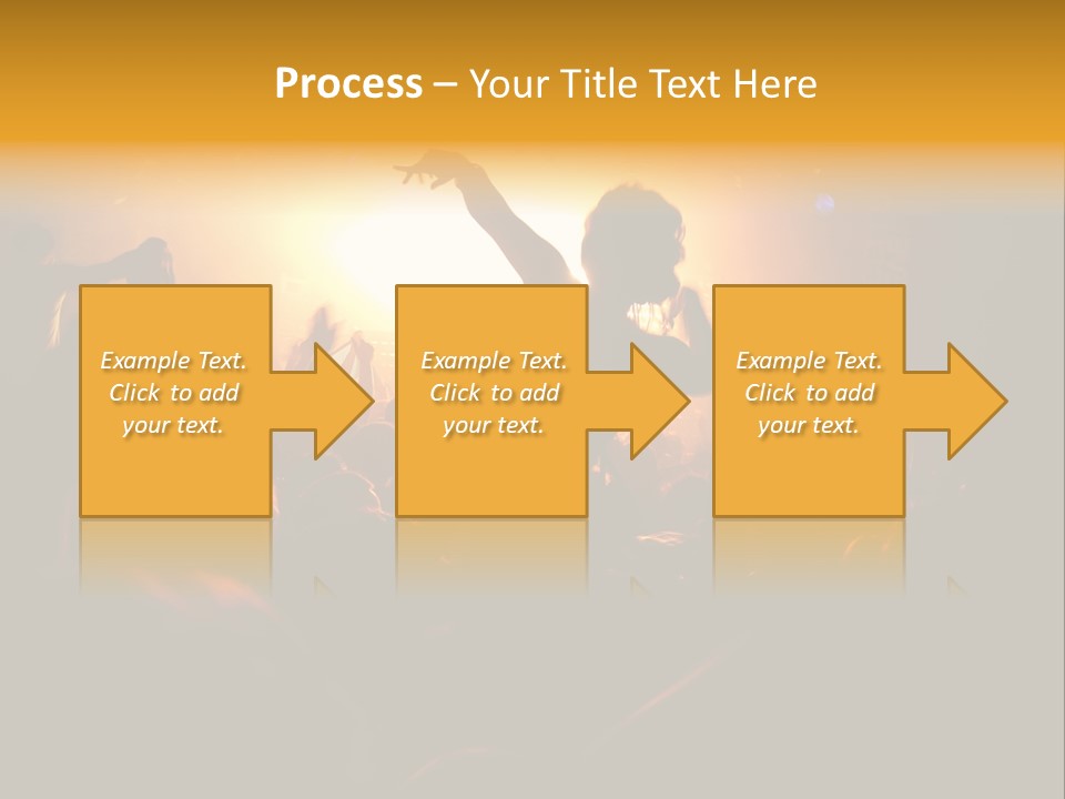 A Crowd Of People At A Concert With Their Arms In The Air PowerPoint Template