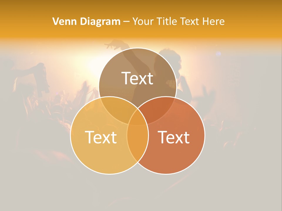 A Crowd Of People At A Concert With Their Arms In The Air PowerPoint Template