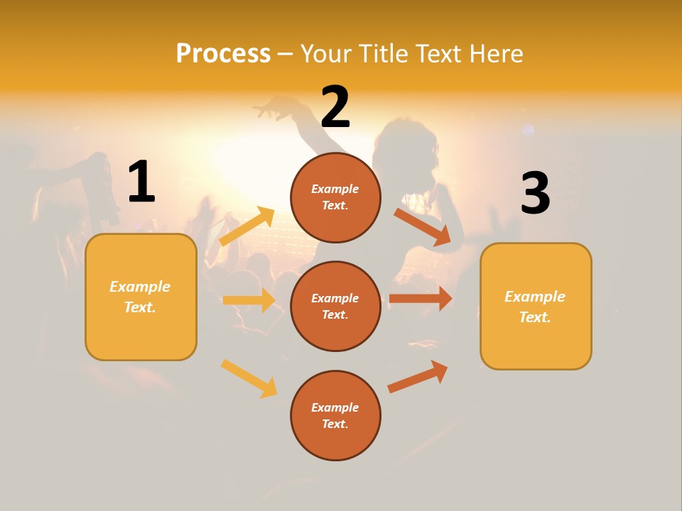 A Crowd Of People At A Concert With Their Arms In The Air PowerPoint Template