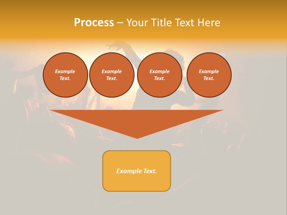 A Crowd Of People At A Concert With Their Arms In The Air PowerPoint Template