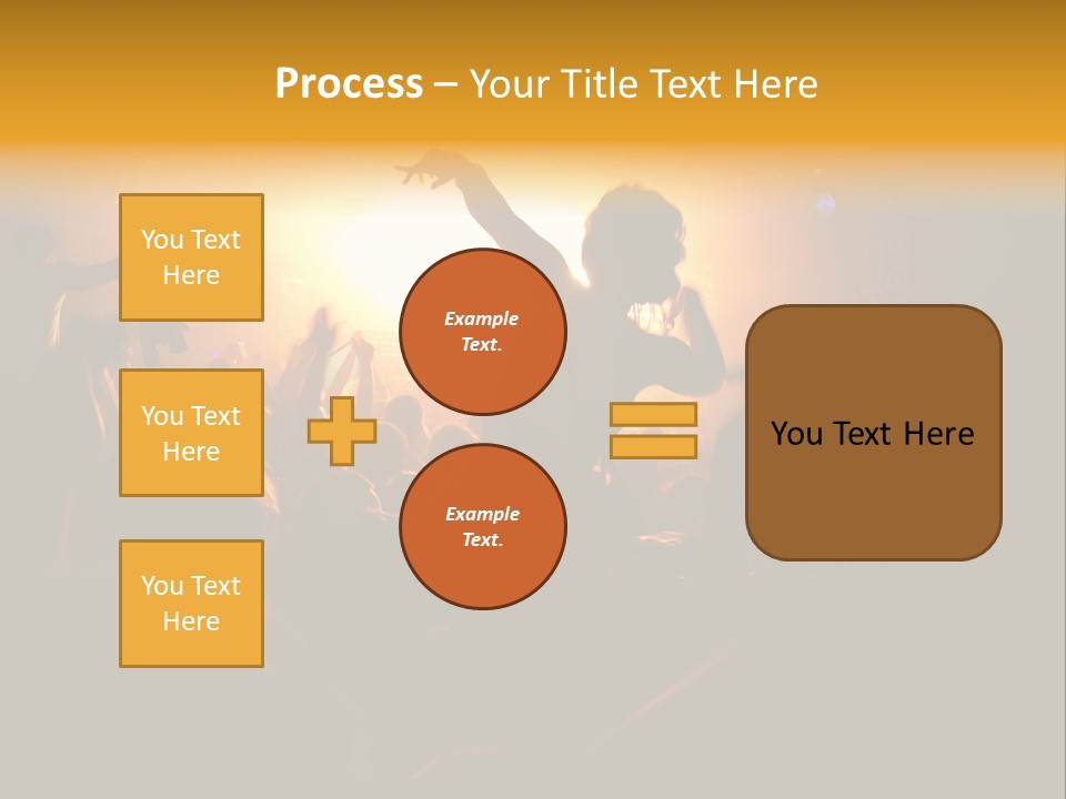 A Crowd Of People At A Concert With Their Arms In The Air PowerPoint Template