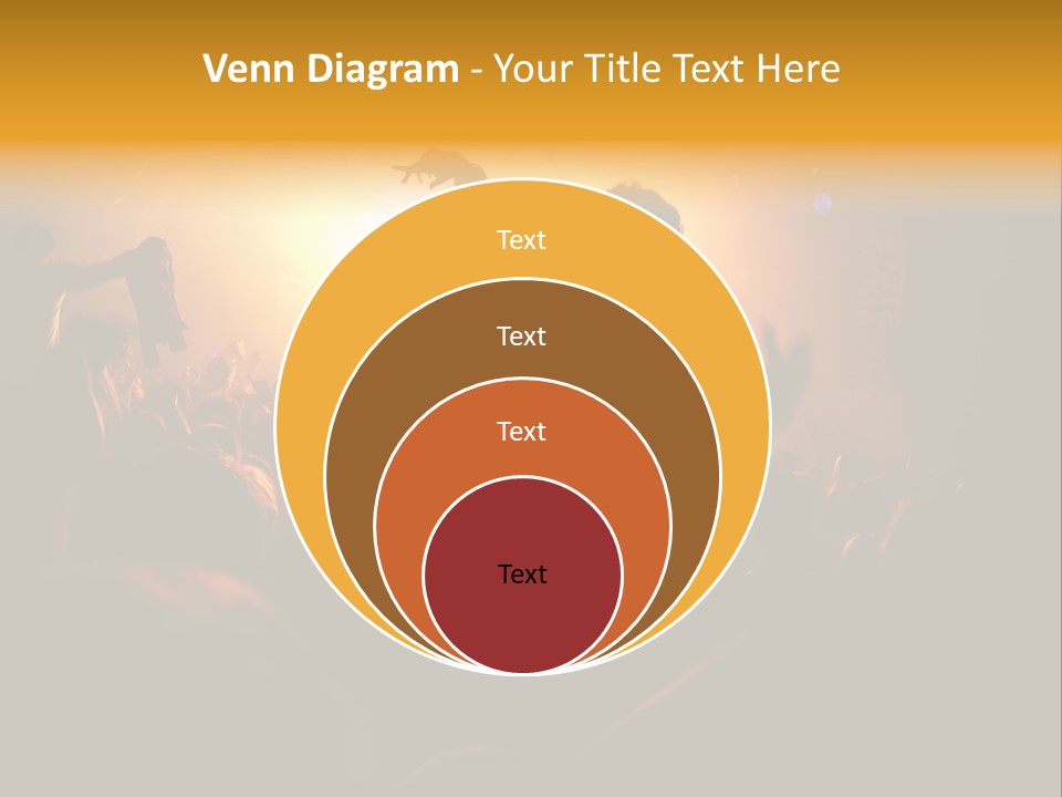 A Crowd Of People At A Concert With Their Arms In The Air PowerPoint Template