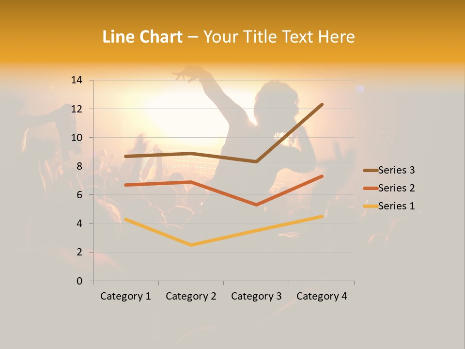 A Crowd Of People At A Concert With Their Arms In The Air PowerPoint Template