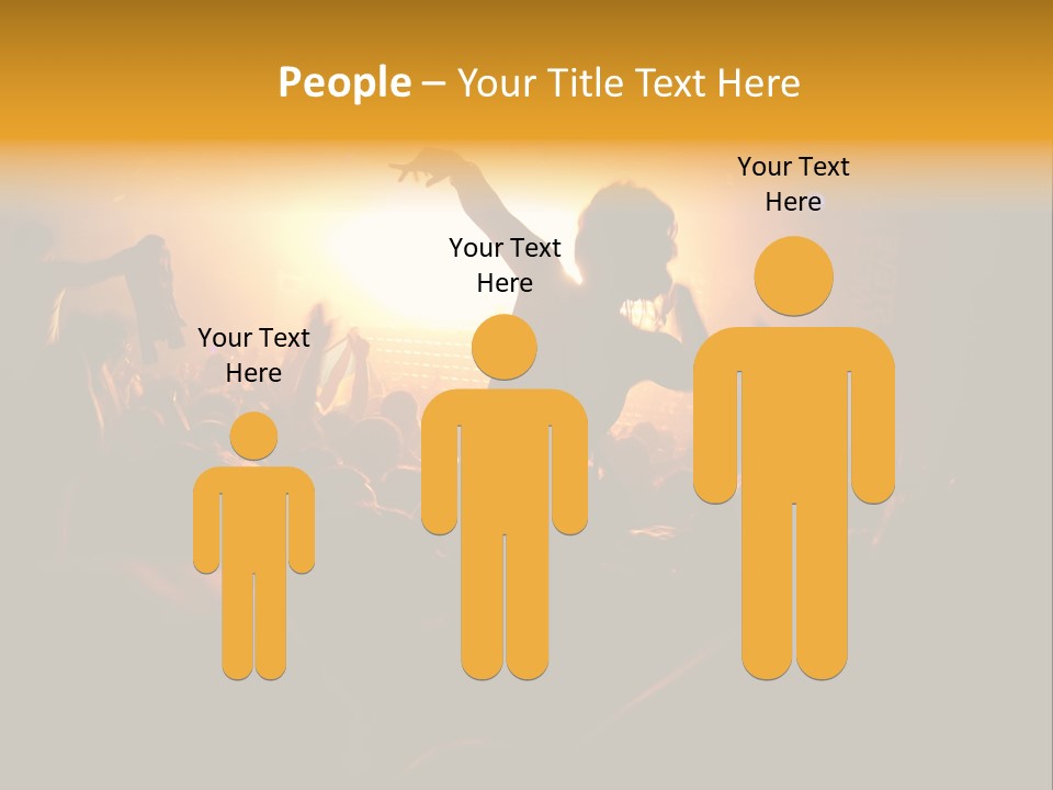 A Crowd Of People At A Concert With Their Arms In The Air PowerPoint Template