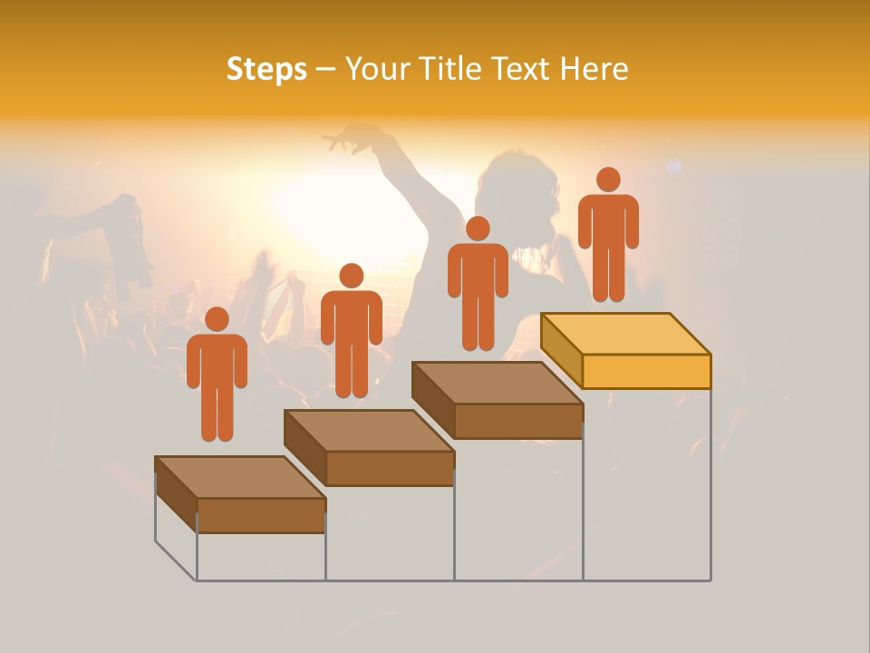 A Crowd Of People At A Concert With Their Arms In The Air PowerPoint Template