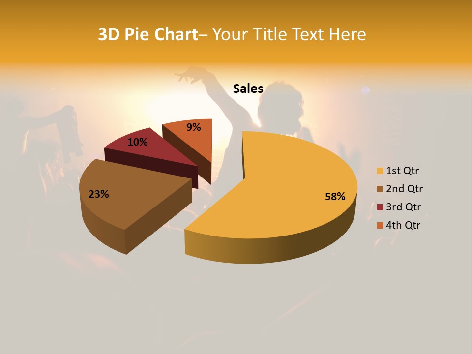 A Crowd Of People At A Concert With Their Arms In The Air PowerPoint Template