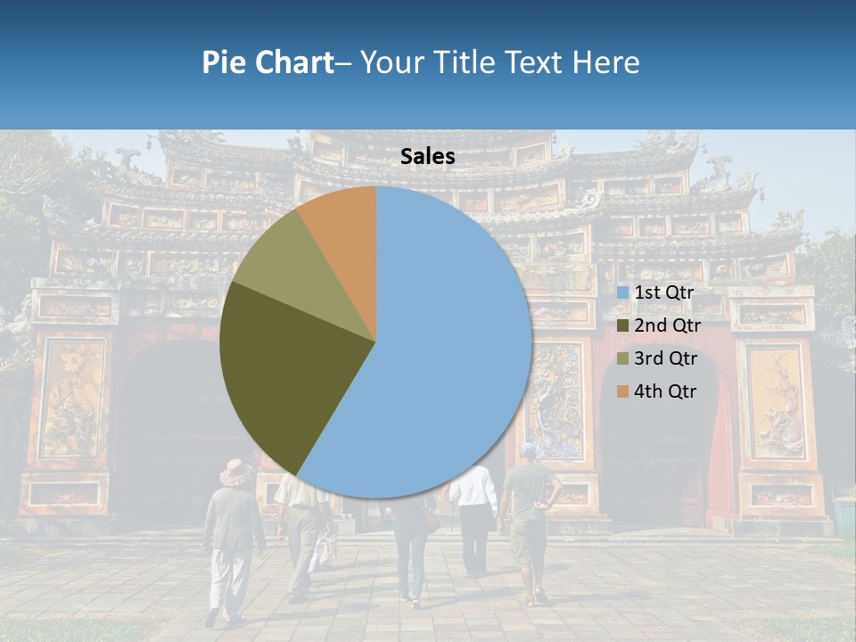 A Group Of People Walking In Front Of A Gate PowerPoint Template