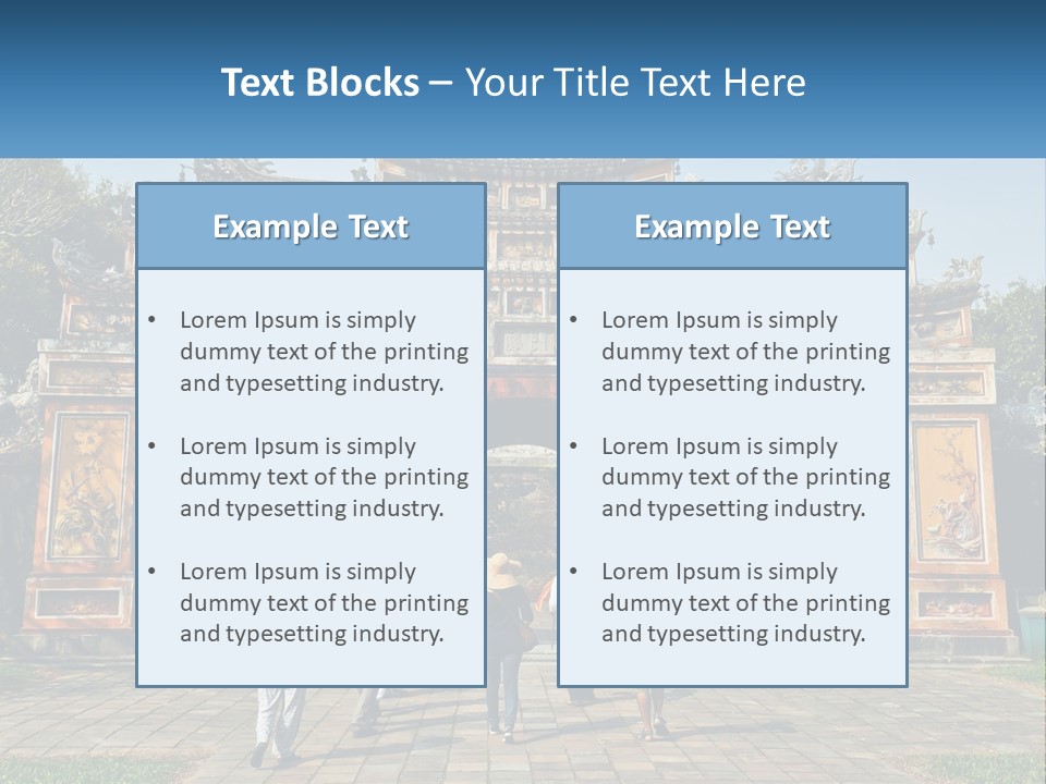 A Group Of People Walking In Front Of A Gate PowerPoint Template