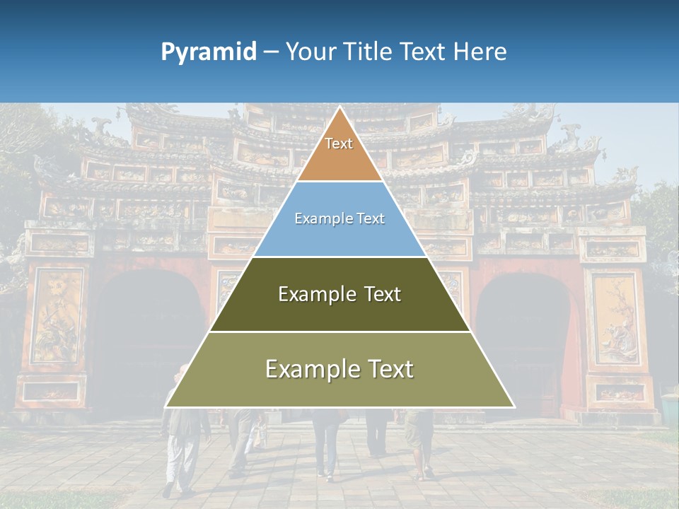 A Group Of People Walking In Front Of A Gate PowerPoint Template