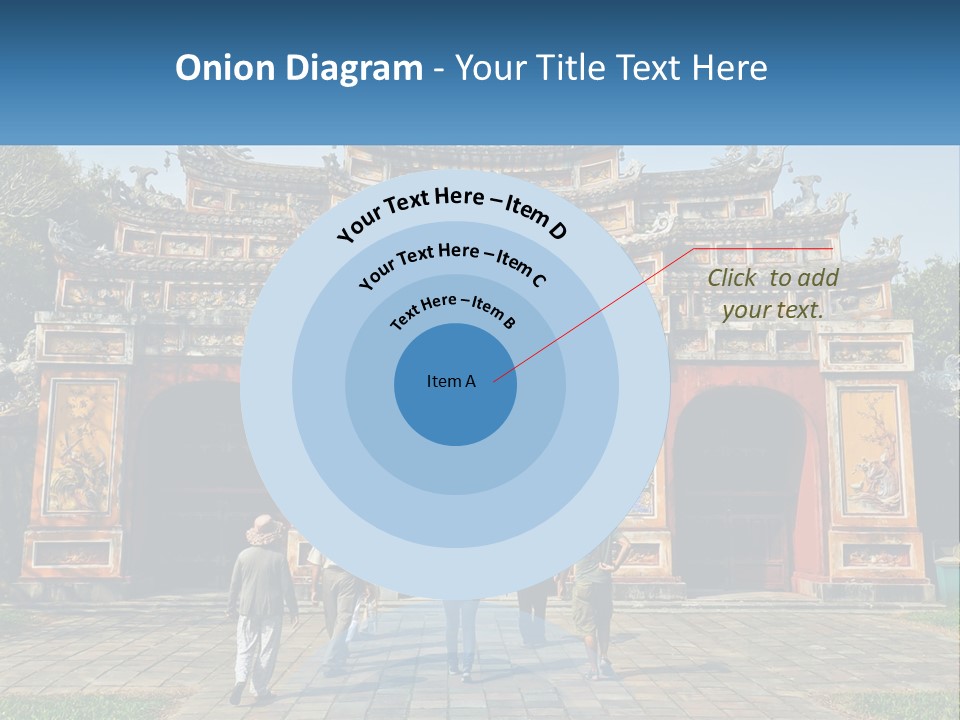 A Group Of People Walking In Front Of A Gate PowerPoint Template