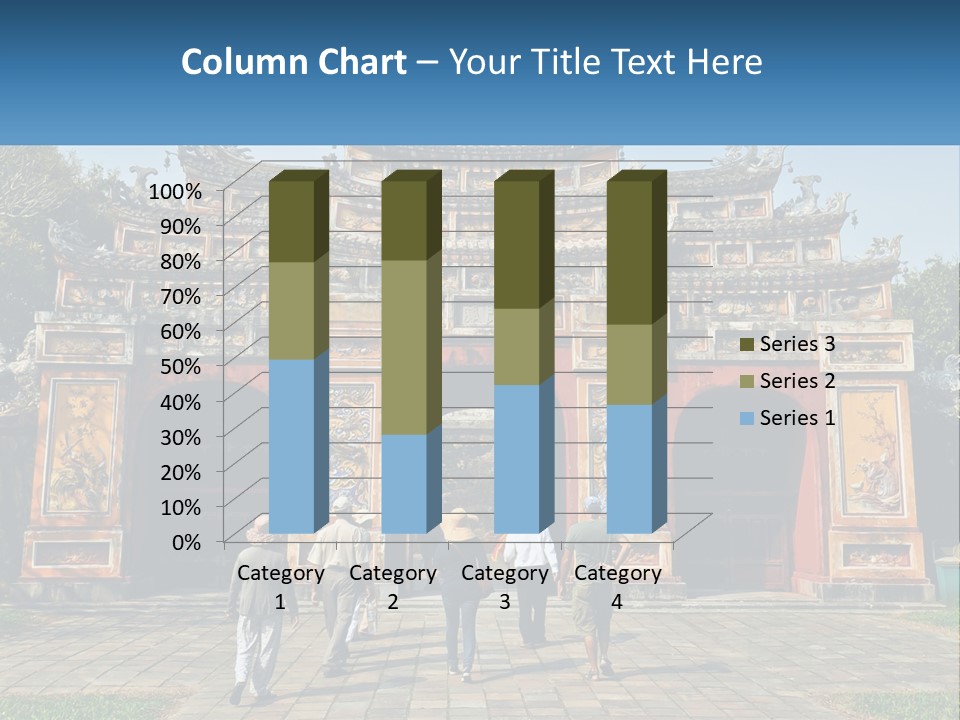 A Group Of People Walking In Front Of A Gate PowerPoint Template