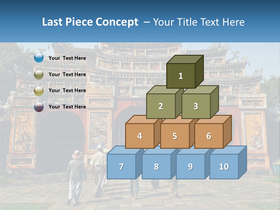 A Group Of People Walking In Front Of A Gate PowerPoint Template