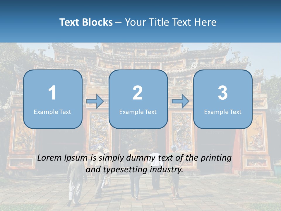 A Group Of People Walking In Front Of A Gate PowerPoint Template