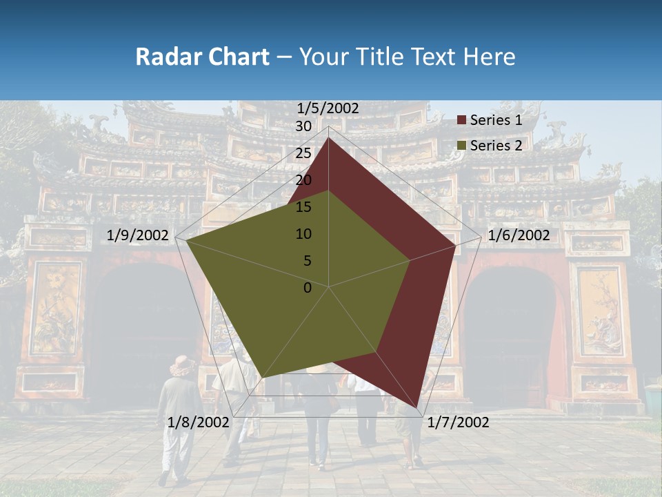 A Group Of People Walking In Front Of A Gate PowerPoint Template