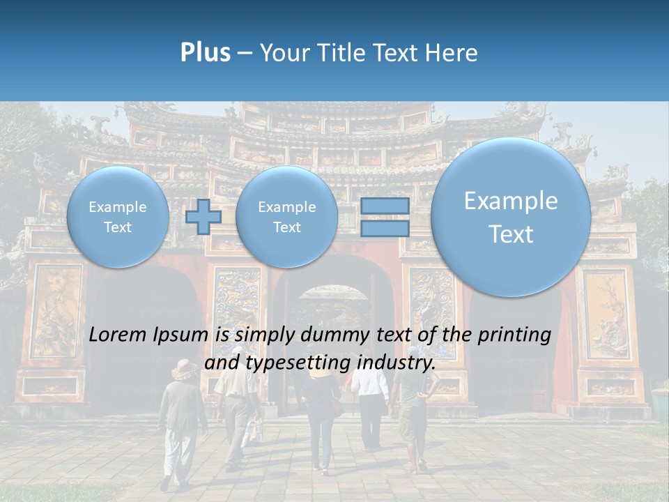 A Group Of People Walking In Front Of A Gate PowerPoint Template