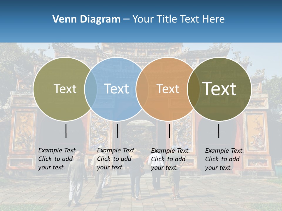 A Group Of People Walking In Front Of A Gate PowerPoint Template