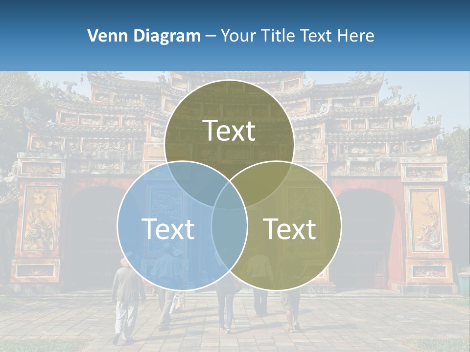 A Group Of People Walking In Front Of A Gate PowerPoint Template