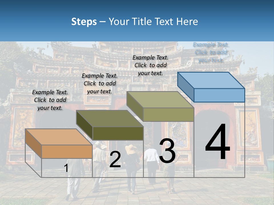 A Group Of People Walking In Front Of A Gate PowerPoint Template