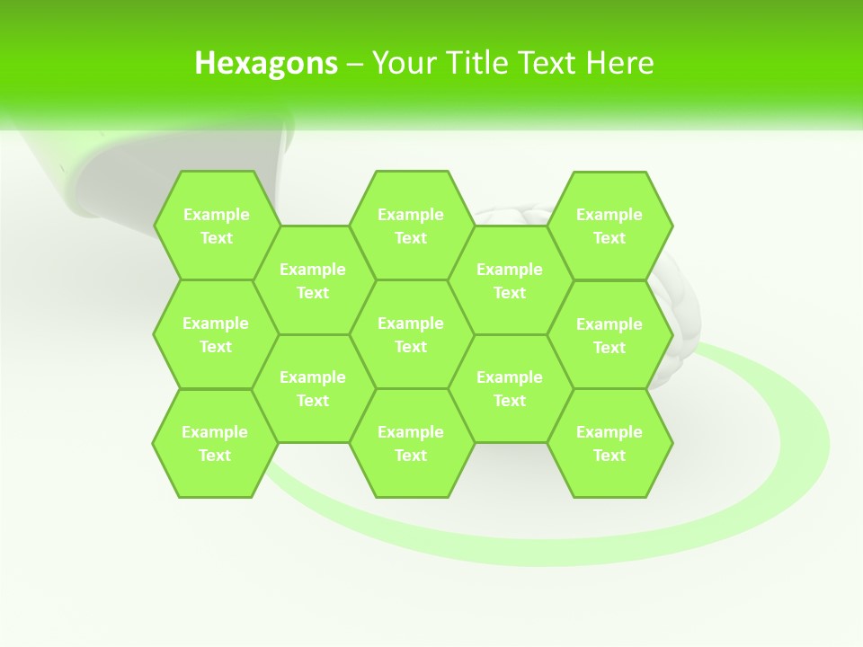 A Green Marker Writing On A White Background Next To A Brain PowerPoint Template