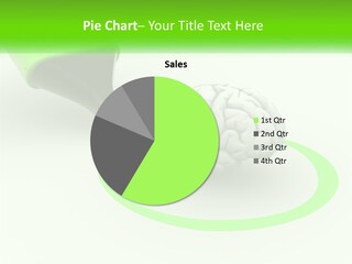 A Green Marker Writing On A White Background Next To A Brain PowerPoint Template