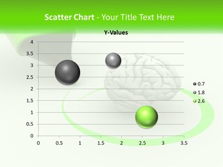 A Green Marker Writing On A White Background Next To A Brain PowerPoint Template