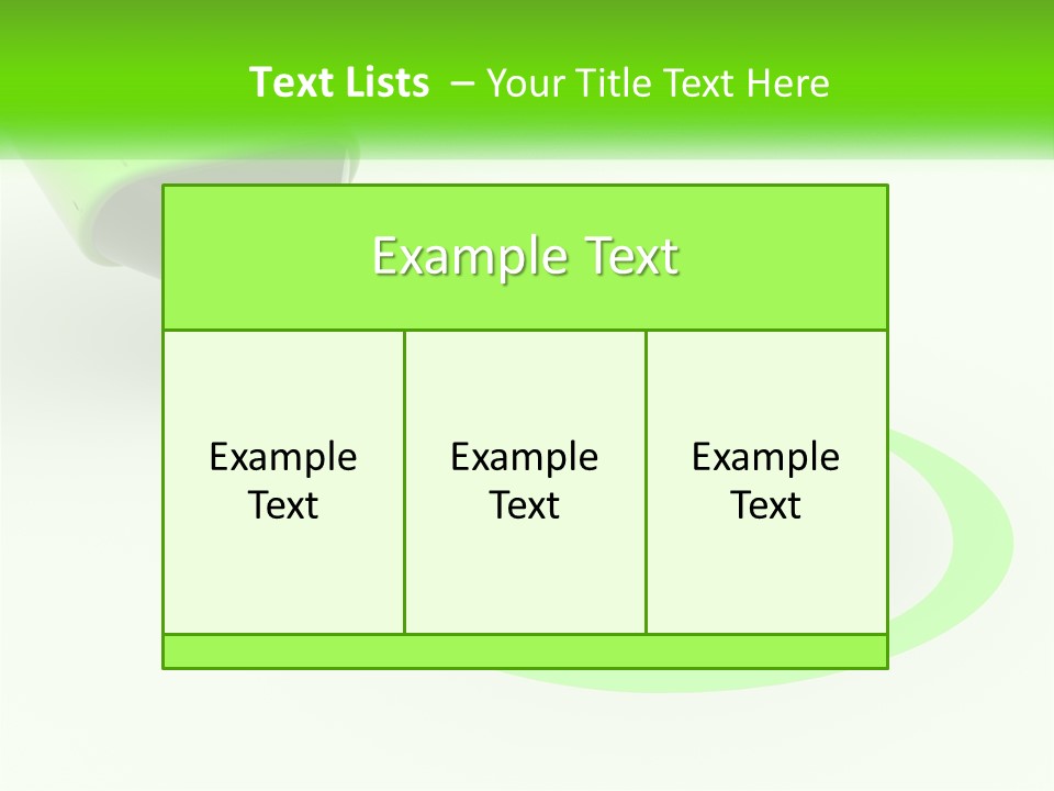A Green Marker Writing On A White Background Next To A Brain PowerPoint Template
