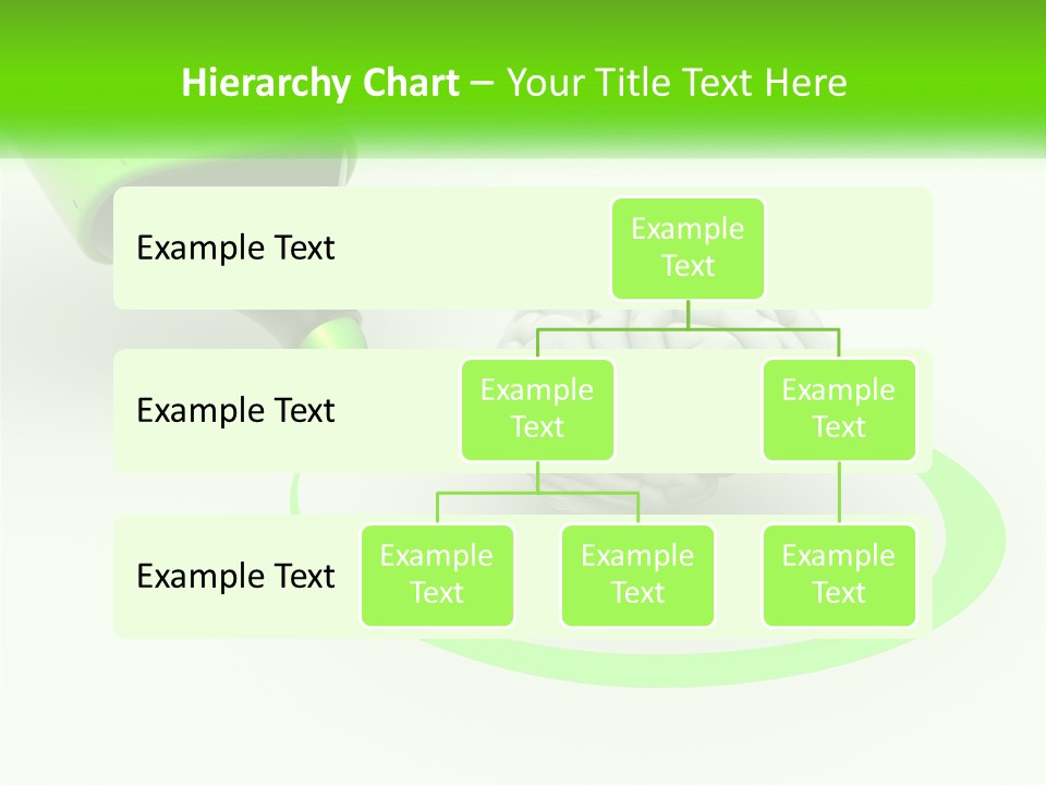 A Green Marker Writing On A White Background Next To A Brain PowerPoint Template