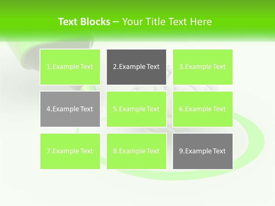 A Green Marker Writing On A White Background Next To A Brain PowerPoint Template