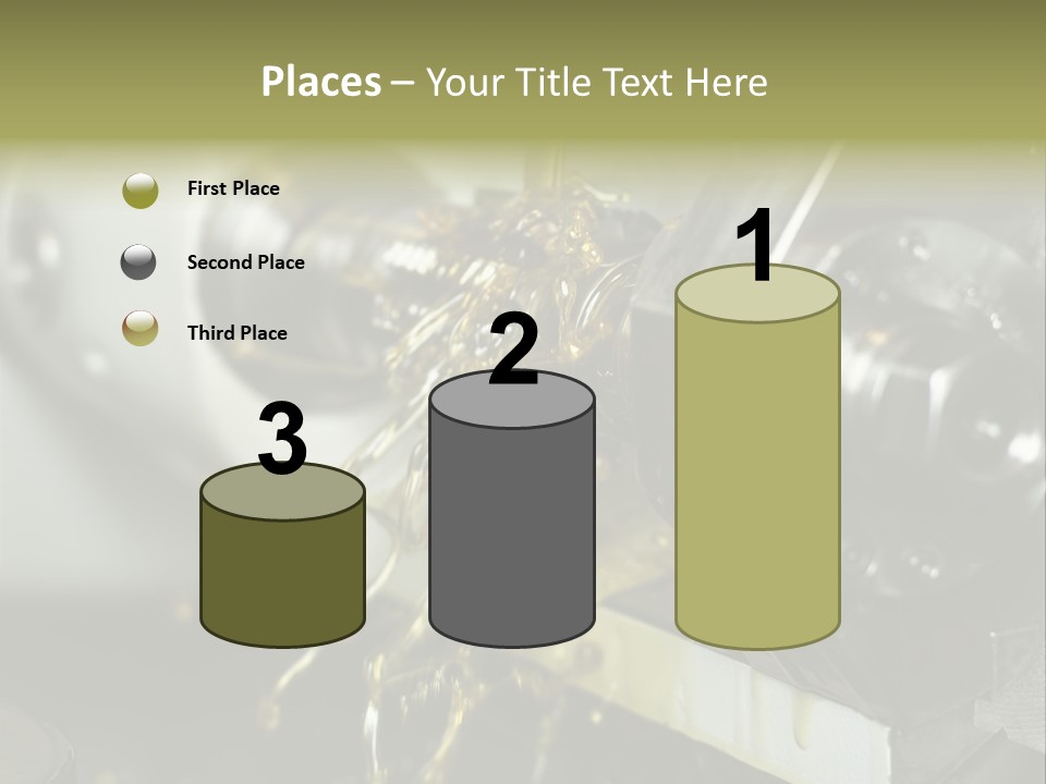 A Machine That Is Pouring Oil On A Piece Of Machinery PowerPoint Template
