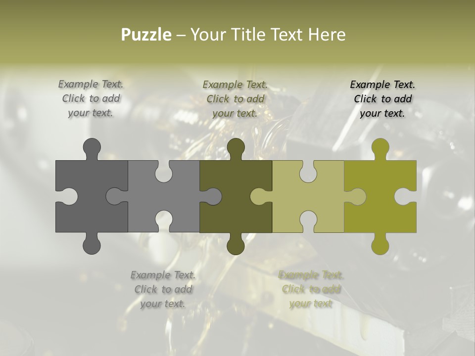 A Machine That Is Pouring Oil On A Piece Of Machinery PowerPoint Template
