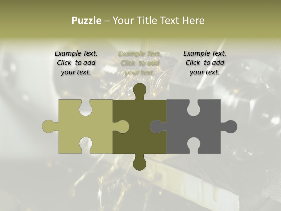 A Machine That Is Pouring Oil On A Piece Of Machinery PowerPoint Template