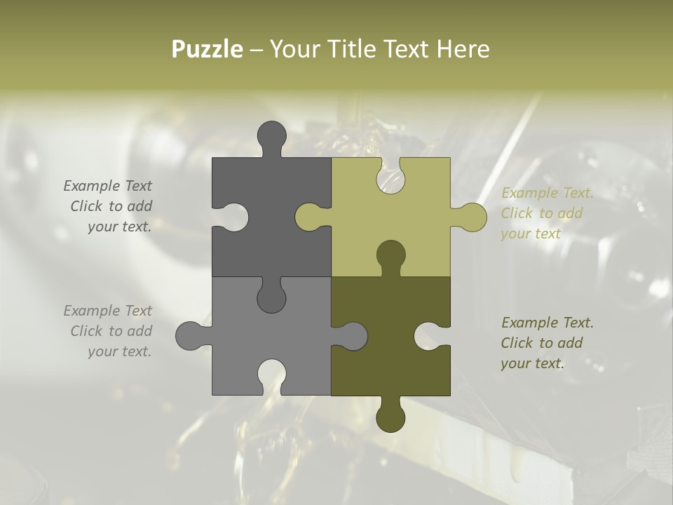 A Machine That Is Pouring Oil On A Piece Of Machinery PowerPoint Template