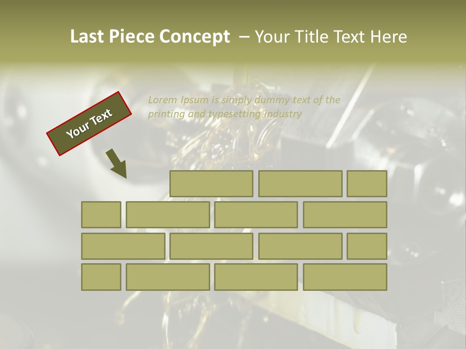 A Machine That Is Pouring Oil On A Piece Of Machinery PowerPoint Template