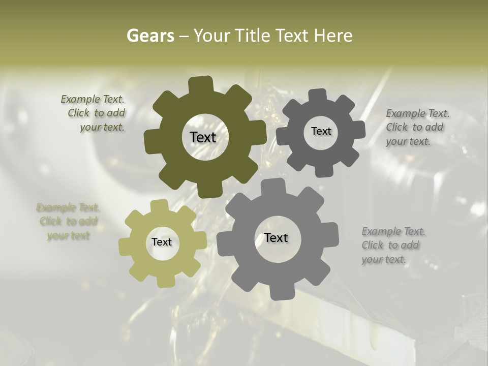 A Machine That Is Pouring Oil On A Piece Of Machinery PowerPoint Template